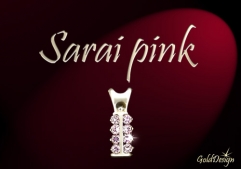 Sarai pink - přívěsek zlacený